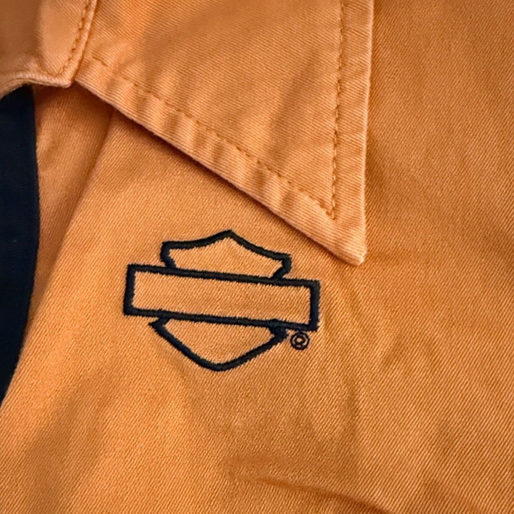 Harley-Davidson Orange and Black Women's Top - Picture 4 of 7
